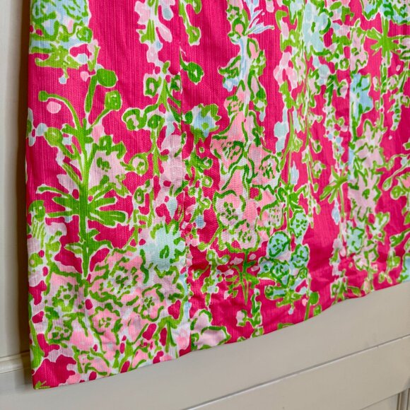 Lilly Pulitzer Womens Cathy Dress Floral Pink Green Southern Charm Size 4 - Picture 4 of 16